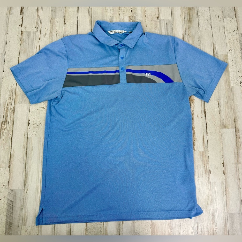 Travis Mathew’s Men’s Polo Large Blue w/ Stripes